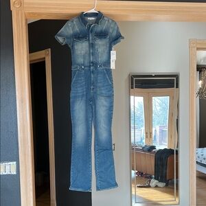 Good American Light Blue Women's Denim Overalls